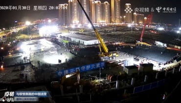 Budowa szpitala w Wuhan dla zarażonych koronawirusem. Budowa szpitala w Wuhan dla zarażonych koronawirusem.