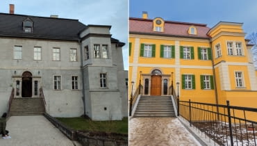 Pałac w Bukowcu przed i po Pałac w Bukowcu przed i po