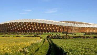 Wizualizacja drewnianego stadionu Forest Green Rovers Wizualizacja drewnianego stadionu Forest Green Rovers