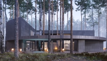 Dom w lesie pod Warszawą. Circle Wood House jest jak wycięty pień. Proj. Przemek Olczyk Mobius Architekci Dom w lesie pod Warszawą. Circle Wood House jest jak wycięty pień. Proj. Przemek Olczyk Mobius Architekci