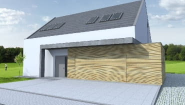 Elewacja frontowa wizualizacja, dom jednorodzinny, projekty domów