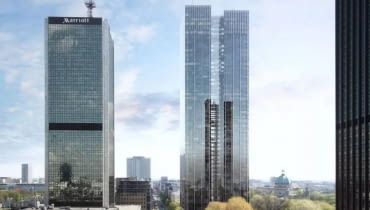 Archiwalna wizualizacja wieżowca Roma Tower. Nowe wizualizacje przedstawione zostaną w 2026 r.