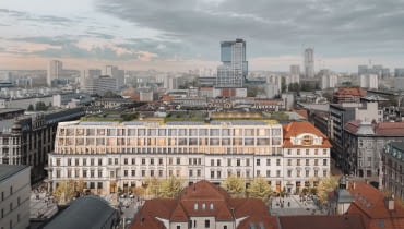 Kwartał Dworcowa z lotu ptaka