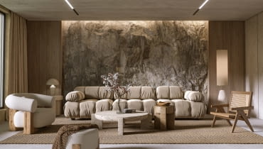 Kamień na ścianie w przedpokoju - i nie tylko