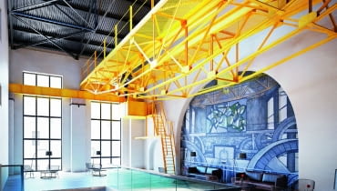 Tak może wyglądać wnętrze w lofcie powstającym właśnie w budynku starej elektrowni w Krakowie.