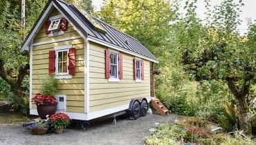 Domek w Olympii mały domek, tiny house, zamieszkać w małym domku