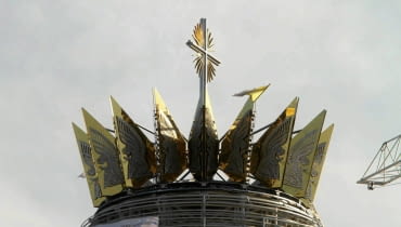 30.10.2013 Torun . Budowa kosciola pod wezwaniem Maryi Gwiazdy Nowej Ewangelizacji i blogoslawionego Jana Pawla II - Centrum Polonia in Tertio Millennio , ktore nalezy do Radia Maryja . Fot. Wojciech Kardas / Agencja Gazeta DLOTO strony lokalne GW - Toruń SLOWA KLUCZOWE: kosciol rydzyka tadeusz rydzyk radio maryja torun centrum polonijne ZDJĘCIE DO WKŁADKI: DLOTO strony lokalne GW - Toruń