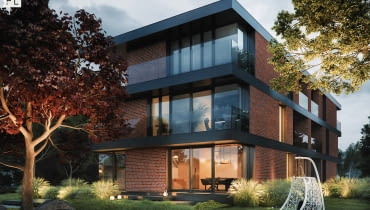 Dom Czerwony, blok mieszkalny, budynek mieszkalny, blok, nowoczesny blok