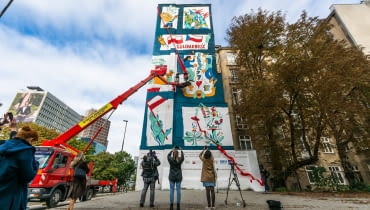 Mural w Warszawie. Mural w Warszawie.