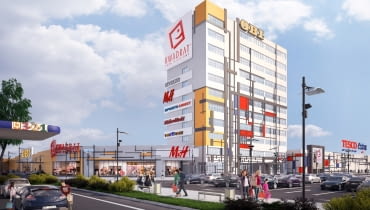 wizualizacja park handlowy kwadrat galeria