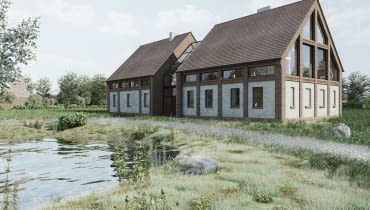 Adaptacja fragmentu byłego zespołu folwarcznego we wsi Działosze. Proj. Robert Gruszewski RG STUDIO Adaptacja fragmentu byłego zespołu folwarcznego we wsi Działosze. Część dla właścicieli - . Proj. Robert Gruszewski RG STUDIO