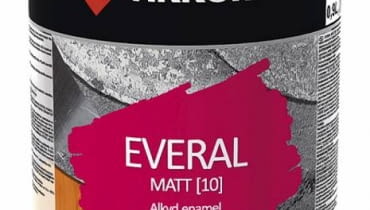 Farba do drewna. Everal Matt Szybkoschnąca matowa emalia do zabezpieczania drewna i metalu. Długo zachowuje intensywną barwę. Cena: 37 zł/0,9 l