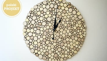 Zegar Little od Woodlovers zegar, drewno, surowe drewno, drewniany zegar, zegar z surowego drewna, woodlovers, little