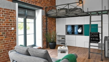 loft, antresola, małe wnętrza