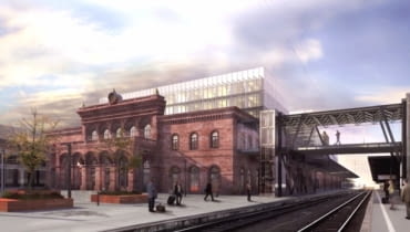 Wizja przebudowy Dworca Głównego w Poznaniu przygotowana przez Pracownię Architektoniczną Ewy i Stanisława Sipińskich Wizja przebudowy Dworca Głównego w Poznaniu przygotowana przez Pracownię Architektoniczną Ewy i Stanisława Sipińskich