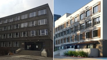 Budynek przy ul. Oleandry 2a w Krakowie - przed i po Budynek przy ul. Oleandry 2a w Krakowie - przed i po