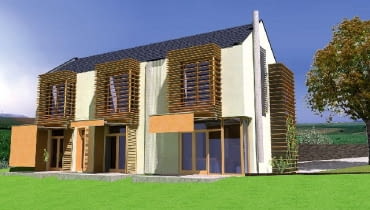 Widok elewacji ogrodowej Widok elewacji ogrodowej