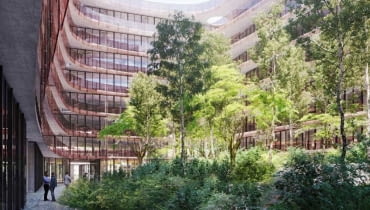 Ehemalige Postbank Karree w Monachium. proj. Herzog & de Meuron Ehemalige Postbank Karree w Monachium. proj. Herzog & de Meuron