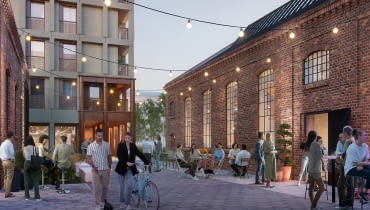 Teren dawnej fabryki Perun - wizualizacja.