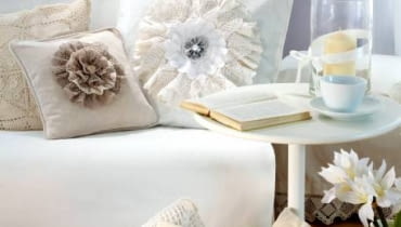 WNETRZA , DEORACJE Z KORONKI - PODUSZKI