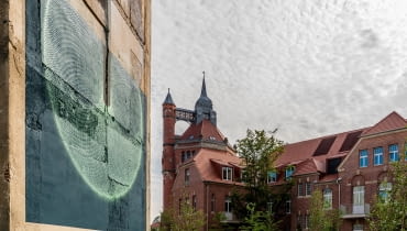 Mural Aura w inwestycji Sudea we Wrocławiu Mural Aura w inwestycji Sudea we Wrocławiu