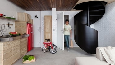 Mieszkanie w Sao Paulo - 36 m2; proj. Alan Chu małe mieszkanie, nowoczesne małe mieszkanie, jak urządzić małe mieszkanie