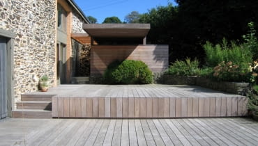 Taras z modrzewia syberyjskiego taras, deski tarasowe