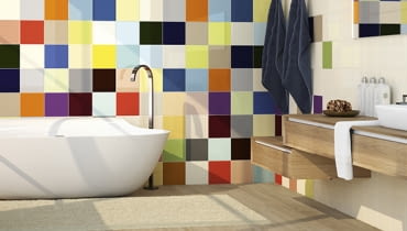 kolorowe płytki, płytki łazienkowe
