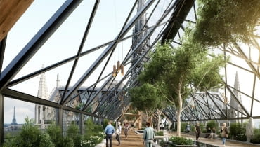 Pomysł Miysis 3D Studio na odbudowę dachu i iglicy katedry Norte Dame w Paryżu. Pomysł Miysis 3D Studio na odbudowę dachu i iglicy katedry Norte Dame w Paryżu.