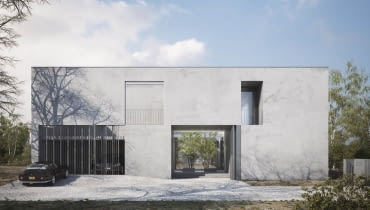 Dom jednorodzinny utrzymany w stylistyce brutalizmu pod Warszawą Dom jednorodzinny utrzymany w stylistyce brutalizmu pod Warszawą