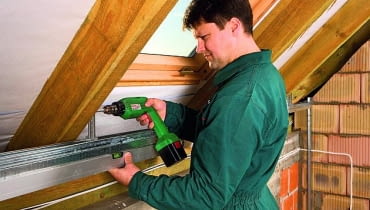 obudowa poddasza, płyty gipsowe, płyty g-k