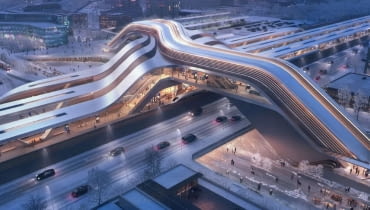 Dworzec w Talinnie - Ülemiste Terminal. Proj. Zaha Hadid Architects Dworzec w Talinie - Ülemiste Terminal. Proj. Zaha Hadid Architects