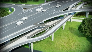 Wizualizacje nowych kładek przy Moście Łazienkowskim w Warszawie