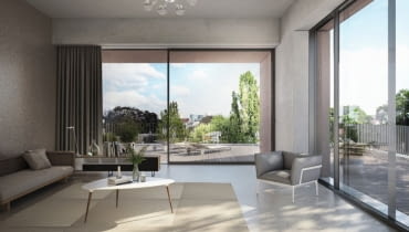 Salon z drzwiami przesuwnymi Schuco ASE 80 LC