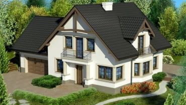 Projekt domu jednorodzinnego z pracowni architektonicznej Galeria Projektów Projekt domu jednorodzinnego
