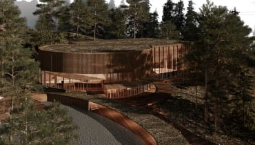 Pierwsze miejsce w konkursie na rozbudowę Opery Leśnej w Sopocie. Proj. inż. arch. Małgorzata Partyka i inż. arch. Monika Pergoł