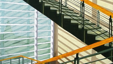 Klatka schodowa 2, akryl na płótnie, 33 x 27 cm, 2007. Klatka schodowa 2, akryl na płótnie, 33 x 27 cm, 2007.