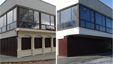 Dawny Pałac Ślubów w Sosnowcu - kilka miesięcy temu i dziś. Dawny Pałac Ślubów w Sosnowcu - kilka miesięcy temu i dziś.