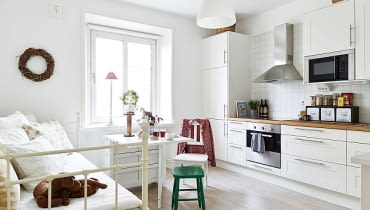 Mieszkanie w Goteborgu - 27 m kw. małe mieszkanie, jak urządzić małe mieszkanie, mieszkanie w skandynawskim stylu, skandynawski styl w mieszkaniu, jak urządzić