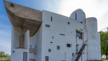 Kaplica w Ronchamp, Francja, proj. Le Corbusier, 1950-1955 Kaplica w Ronchamp, Francja, proj. Le Corbusier, 1950-1955