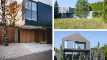 Zespół czterech domów na Ursynowie. Proj. 77 Studio architektury Zespół czterech domów na Ursynowie. Proj. 77 Studio architektury