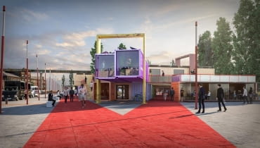 Kontenerowe miasteczko na terenie Stoczni Cesarskiej. Proj. Sylwia Skwarczyńska i Magdalena Maczan. Kontenerowe miasteczko na terenie Stoczni Cesarskiej. Proj. Sylwia Skwarczyńska i Magdalena Maczan.