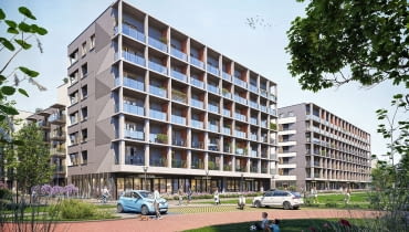 Apartamenty Rudnickiego. Widok na elewację budynków od ul. Rudnickiego Apartamenty Rudnickiego. Widok na elewację budynków od ul. Rudnickiego
