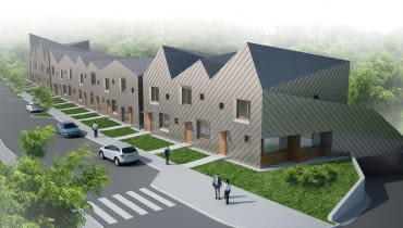 Osiedle szeregowców MikMak House. Projekt: Arc2 projekt, mieszkaniówka, osiedle, polska architektura, arc2, wrocław, dom jednorodzinny, mikmak house