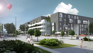 Modelowy dom wielorodzinny - projekt nagrodzony w konkursie, autor: EMA STUDIO Wyniki konkursu na modelowy dom wielorodzinny - Mieszkanie Plus