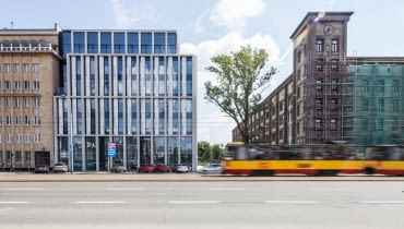 Nowogrodzka Square - widok od Al. Jerozolimskich. Proj. HRA Architekci. Nowogrodzka Square. Proj. HRA Architekci.