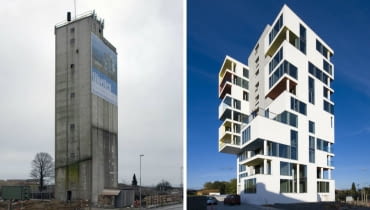 Silos zbożowy zamieniony w blok mieszkalny w duńskim miasteczku Logten. Projekt: CF Møller Architects we współpracy z Christian Carlsen Arkitektfirma Silos zbożowy zamieniony w blok mieszkalny w duńskim miasteczku Logten. Projekt: CF Møller Architects we współpracy z Christian Carlsen Arkitektfirma