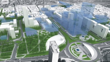 Centrum Katowic według projektu Tomasza Koniora Projekt na centrum Katowic projektu Tomasza Koniora