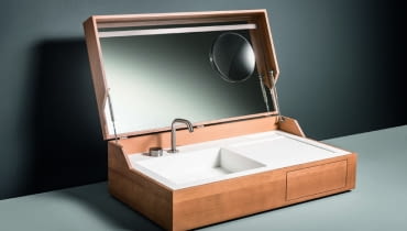 "Hidden" - przenośna łazienka, proj. Giulio Gianturco "Hidden" - przenośna łazienka, proj. Giulio Gianturco