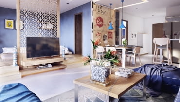 Mieszkanie w nadmorskim stylu, mieszkanie w marynistycznym stylu, mieszkanie nad morzem